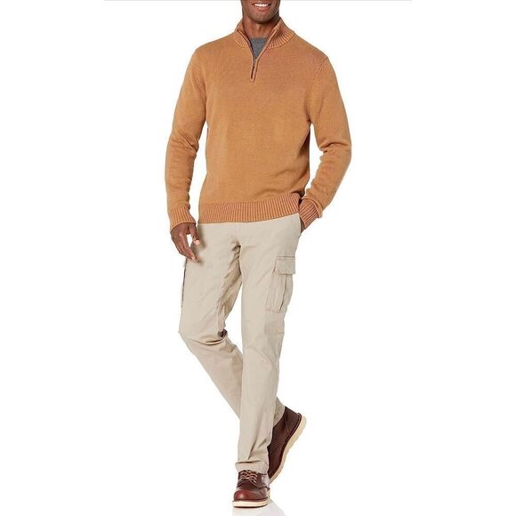 NEW Goodthreads Men's Soft Cotton Quarter-Zip Sweater L - Picture 4 of 6